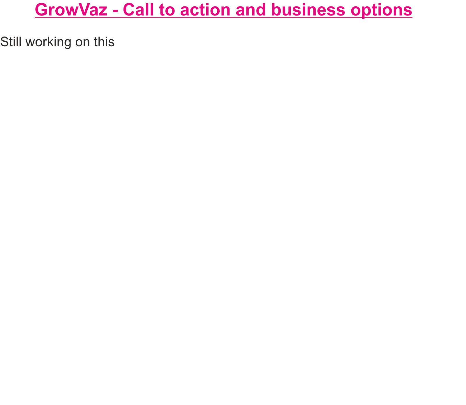 GrowVaz business options